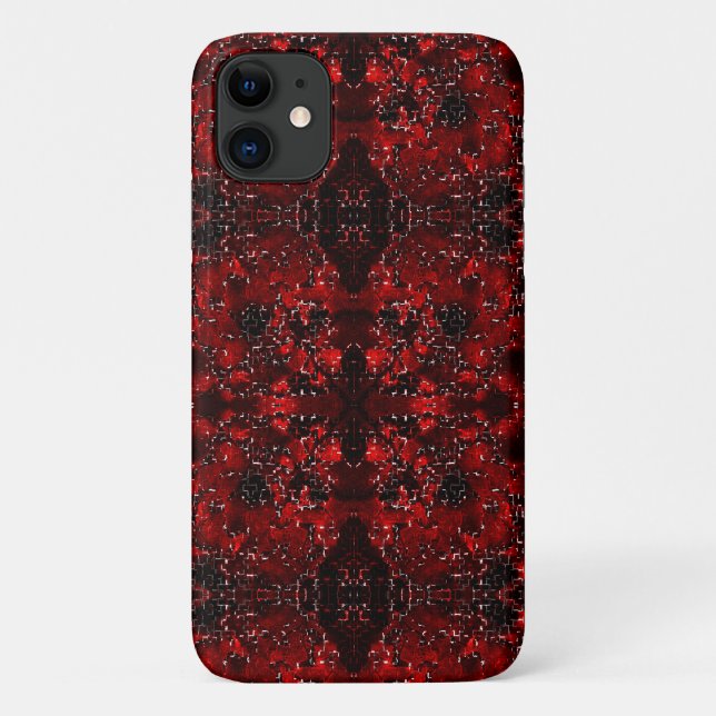 Shades of foliated red with white dotted  Case-Mate iPhone case (Back)