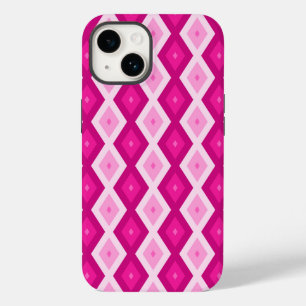 Shades of fuchsia diamond pattern Case-Mate iPhone 14 case