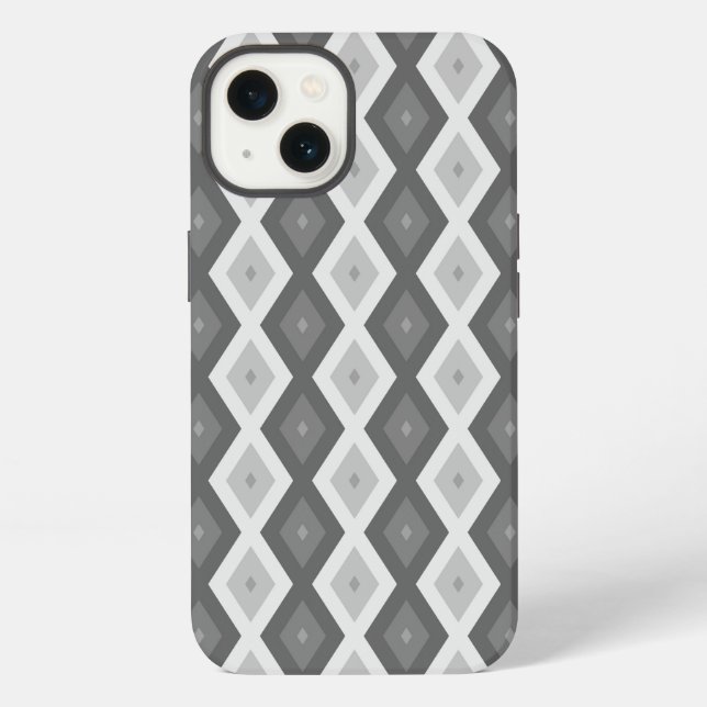 Shades of gray diamond pattern Case-Mate iPhone ca Case (Back)