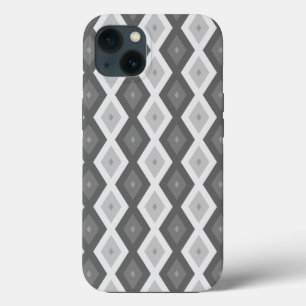 Shades of gray diamond pattern Case-Mate iPhone ca 13 Case