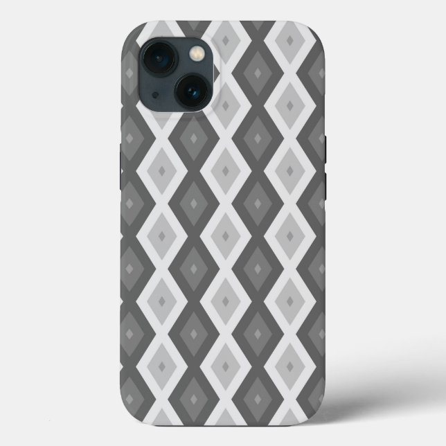 Shades of gray diamond pattern Case-Mate iPhone ca Case (Back)