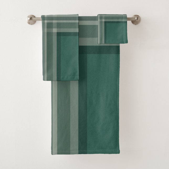 Shades of green bath towel set (Insitu)