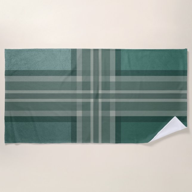 Shades of green beach towel (Front)