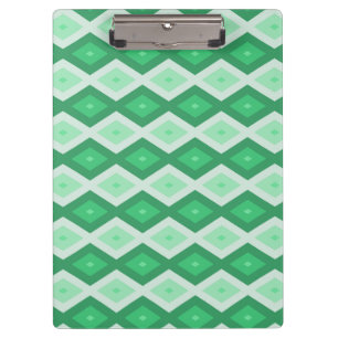 Shades of green diamond pattern clipboard