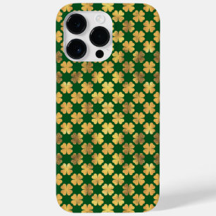 SHADES OF GREEN & GOLD IRISH SHAMROCKS Case-Mate iPhone 14 PRO MAX CASE