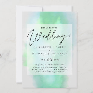 Shades of Green Grey Modern Budget Wedding