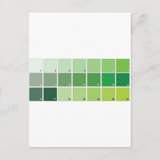 Shades of Green Grid Postcard