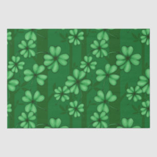SHADES OF GREEN IRISH SHAMROCKS TISSUE PAPER