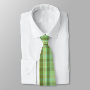 Shades of Green Plaid Tie