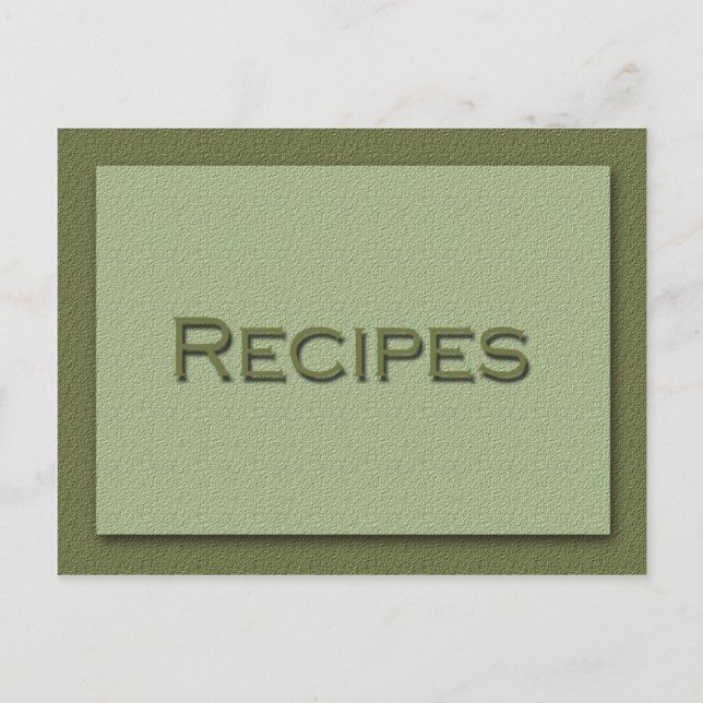 Shades of Green Recipe Card (Front)