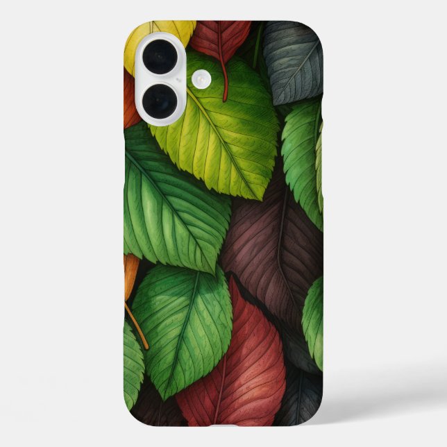 SHADES OF GREEN RED GOLD FALL LEAVES Case-Mate iPhone CASE (Back)