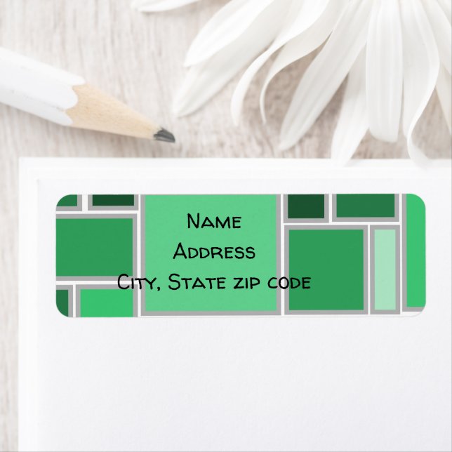 Shades of Green  Return Address Label (Insitu)