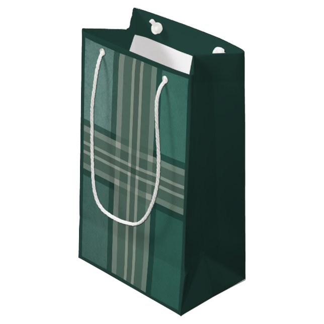 Shades of green small gift bag (Front Angled)