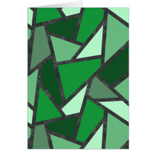 Shades of green stained glass pattern