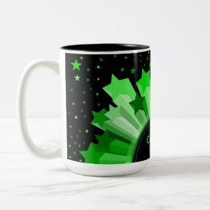 Shades Of Green Starburst Mug