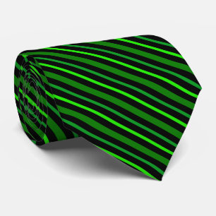 Shades of Green Striped Pattern Tie