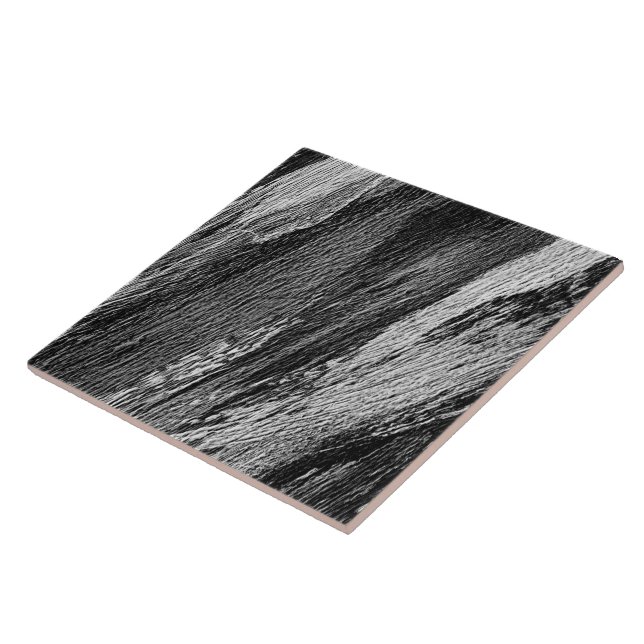 Shades of grey abstract design ceramic tile (Side)