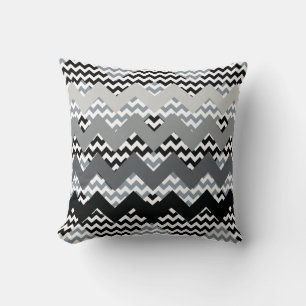 shades of grey chevrons cushion