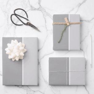Shades of grey clean simple stylish wrapping paper sheet