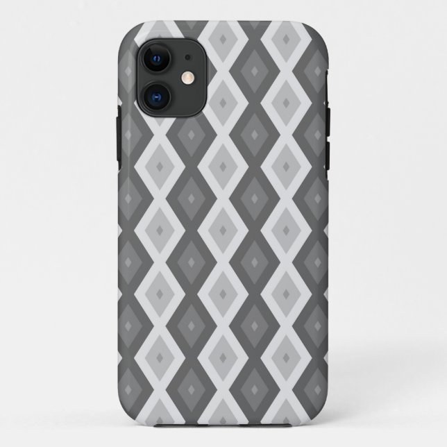 Shades of grey diamond pattern Case-Mate iPhone case (Back)