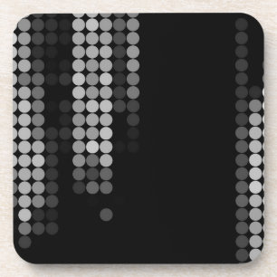 Shades Of Grey Dot Pattern Coaster