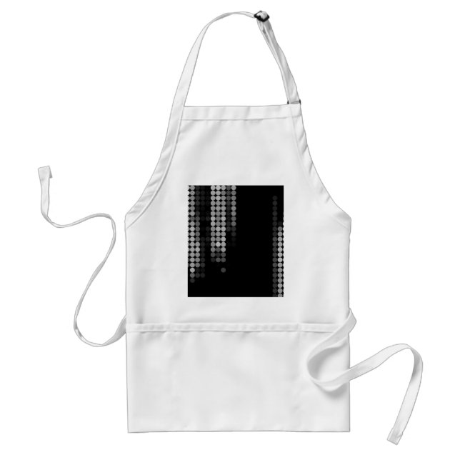 Shades Of Grey Dot Pattern Standard Apron (Front)