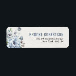 Shades of Grey Dusty Blue Winter Rustic Wedding Return Address Label<br><div class="desc">Elegant floral winter wedding address label features elegant grey and icy blue watercolor flower bouquet frosty-hued greenery. Please contact me for any help in customisation or if you need any other product with this design.</div>
