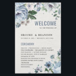 Shades of Grey Dusty Blue Winter  Wedding Program<br><div class="desc">Elegant floral winter wedding program features elegant grey and icy blue watercolor flower bouquet frosty-hued greenery. Please contact me for any help in customisation or if you need any other product with this design.</div>
