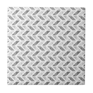 Shades of Grey Geometric Pattern Ceramic Tile