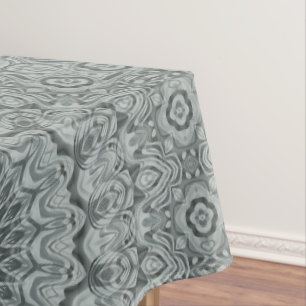 Shades of Grey Mandala Kaleidoscope Medallion Tablecloth
