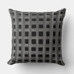 Shades of Grey Plaid Cushion