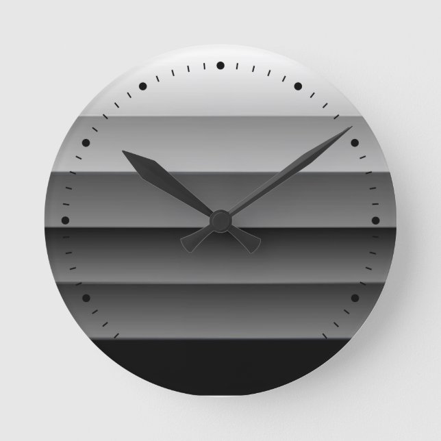 Shades Of Grey Round Clock (Front)