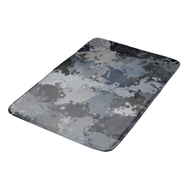 Shades of Grey Splatter Bath Mat (Angled)