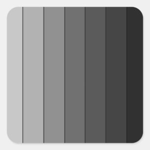 Shades of Grey Stripes Pattern Elegant Square Sticker