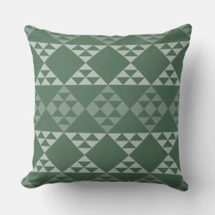Shades Of Grey Triangle Pattern - Throw Pillow