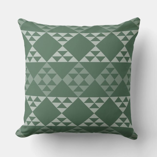 Shades Of Grey Triangle Pattern - Throw Pillow (Front)