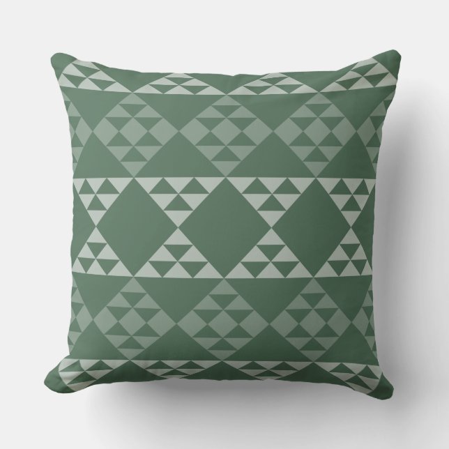 Shades Of Grey Triangle Pattern - Throw Pillow (Front)