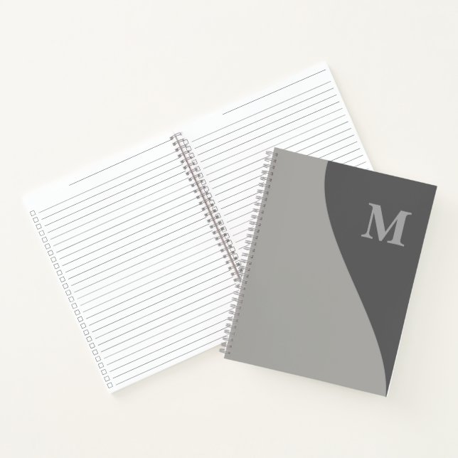 Shades of Grey with Monogram Notebook (Inside)
