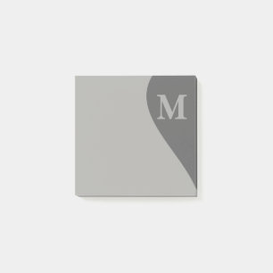 Shades of Grey with Monogram Post-it Notes
