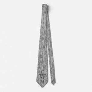 Shades of Grey Woodgrain Pattern Tie