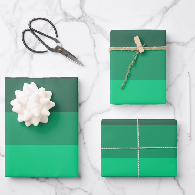Shades of Jade Wrapping Paper Sheet (Front)