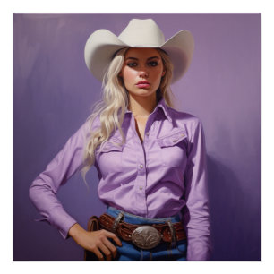 Shades of Lavender: Cowgirl Wall Art