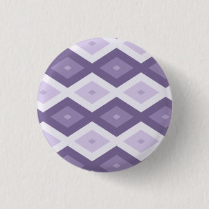 Shades of lavender diamond pattern 3 cm round badge