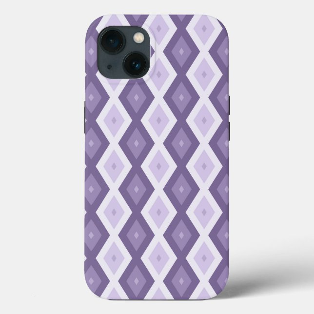 Shades of lavender diamond pattern Case-Mate iPhon iPhone Case (Back)