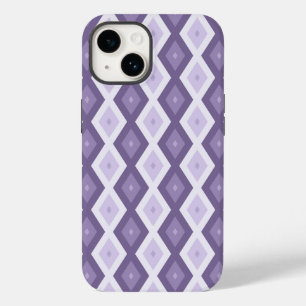 Shades of lavender diamond pattern Case-Mate iPhone 14 case