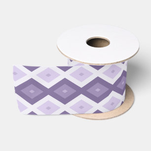 Shades of lavender diamond pattern satin ribbon
