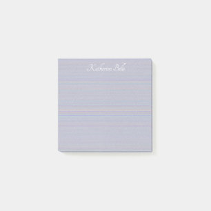 Shades of Lavender Horizontal Stripe Textured Look Post-it Notes