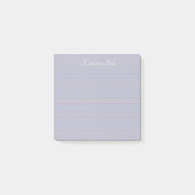 Shades of Lavender Horizontal Stripe Textured Look Post-it Notes (Front)