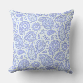 shades of light blue & lavender, set pale white  cushion