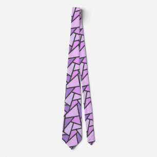 Shades of lilac stained glass pattern tie